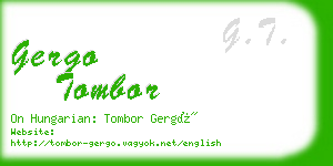 gergo tombor business card